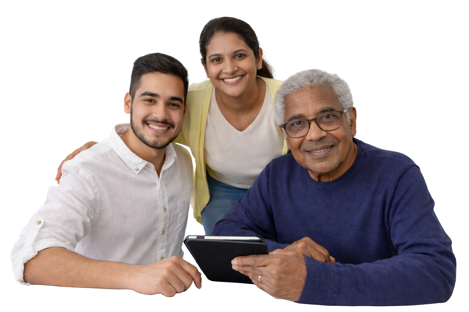 Healthcare team caring for seniors